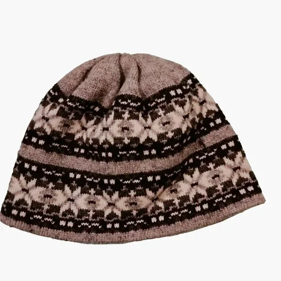 Knit Beanie Hat Eco Friendly Wool Blend Black Gray The Renewable Resource USA - Picture 2 of 7